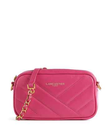 Lancaster Soft Matelassé Crossover taske fuxia