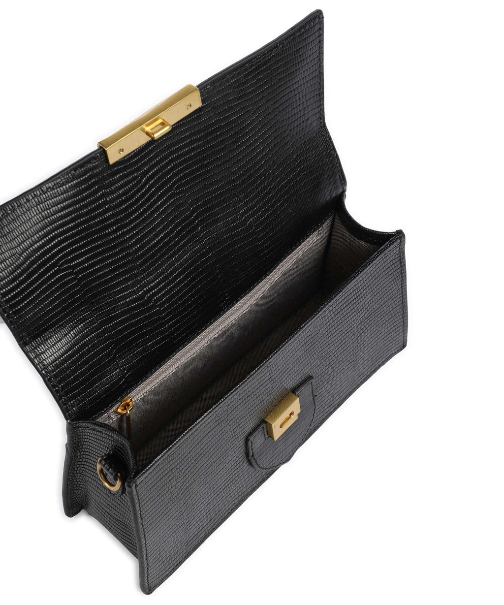 Lancaster Exotic Ily Crossbody bag noir/lézard