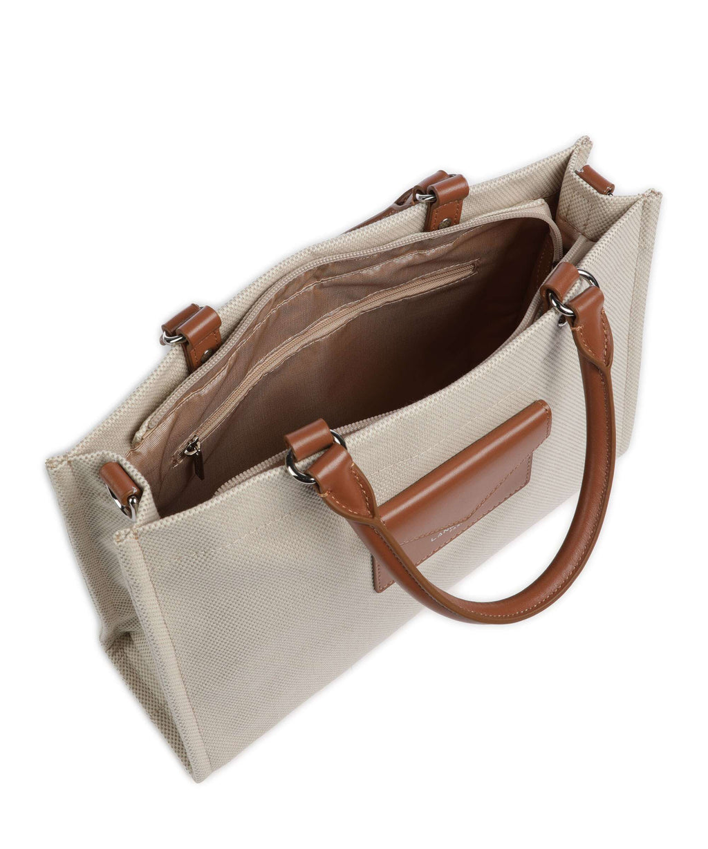 Lancaster Actual Canvas Conscious Handbag camel