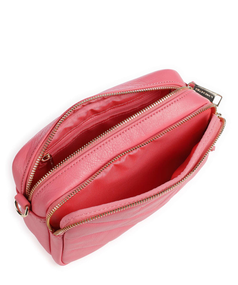 Lancaster Soft Matelassé Crossbody bag rose fonce