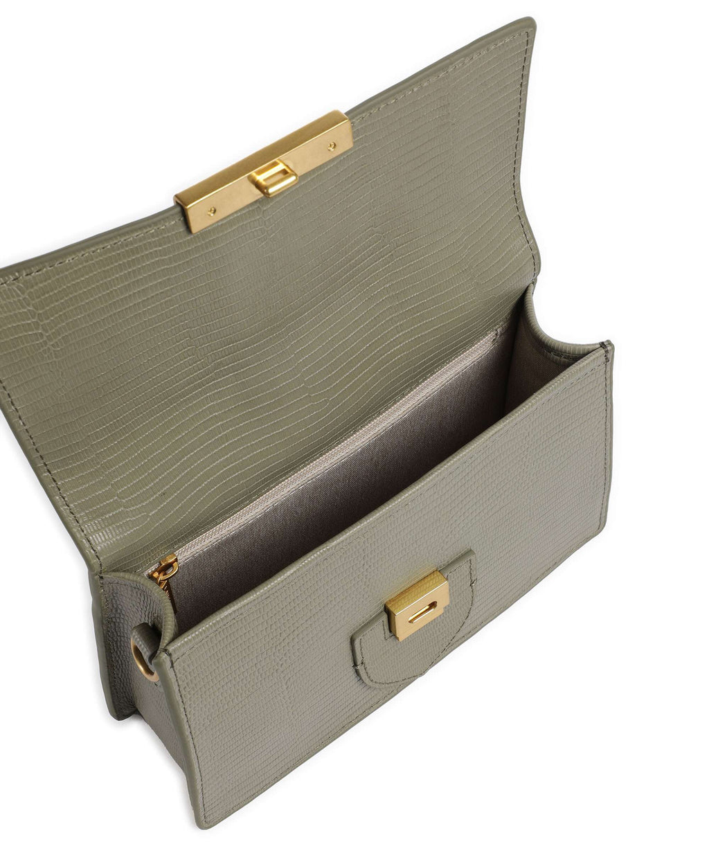 Lancaster Exotic Ily Crossbody bag olive/lézard