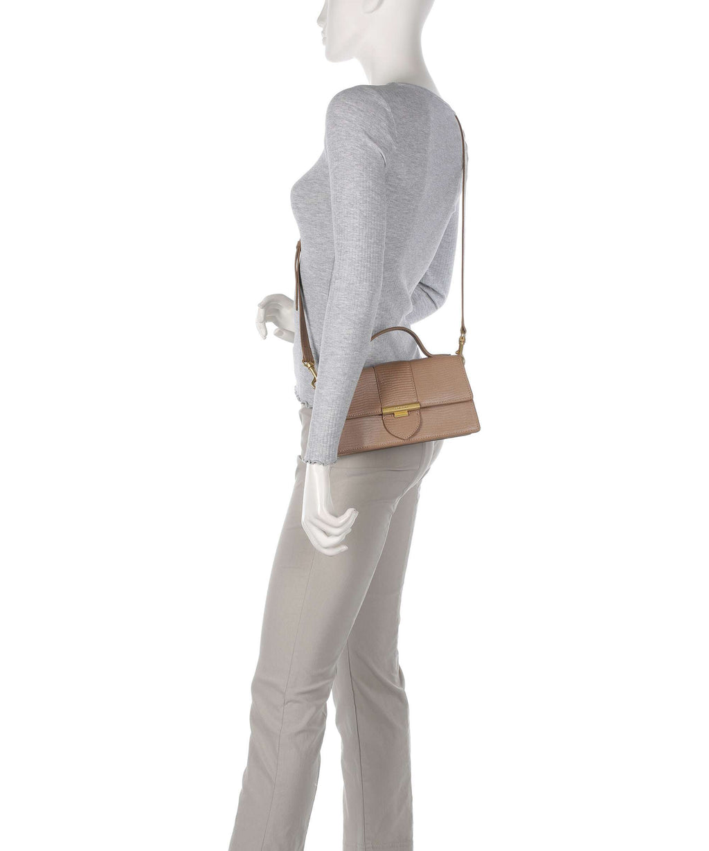 Lancaster Exotic Ily Crossbody bag sable/lézard