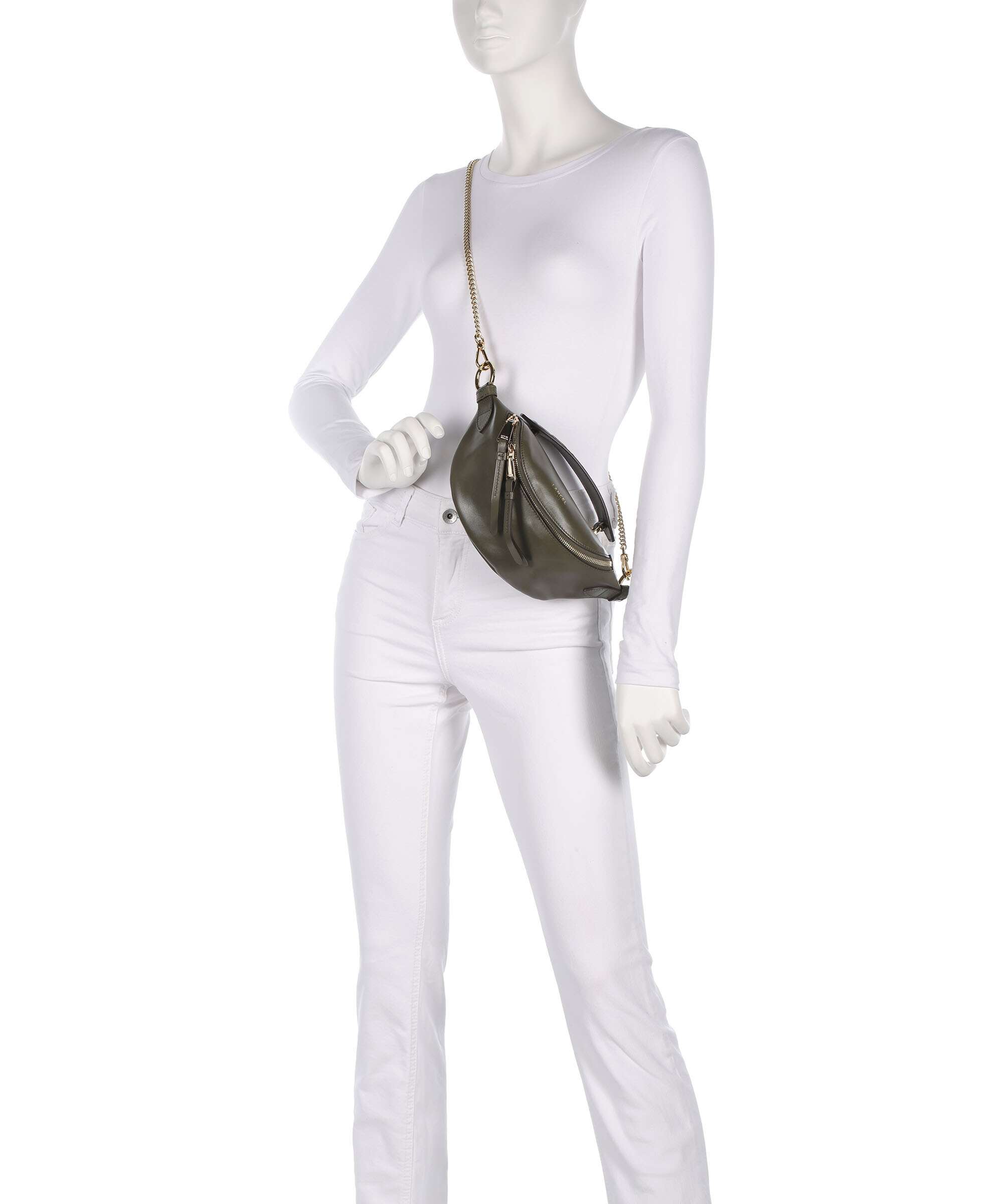 Lancel Origami Mini Crossbody bag dark khaki