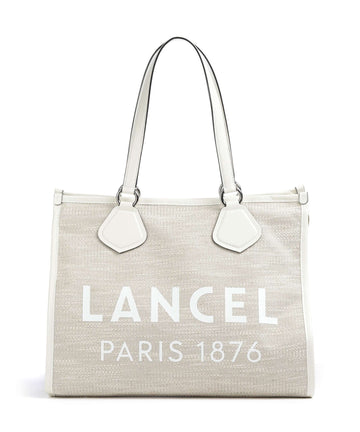 Lancel L Shopper taske natural/white