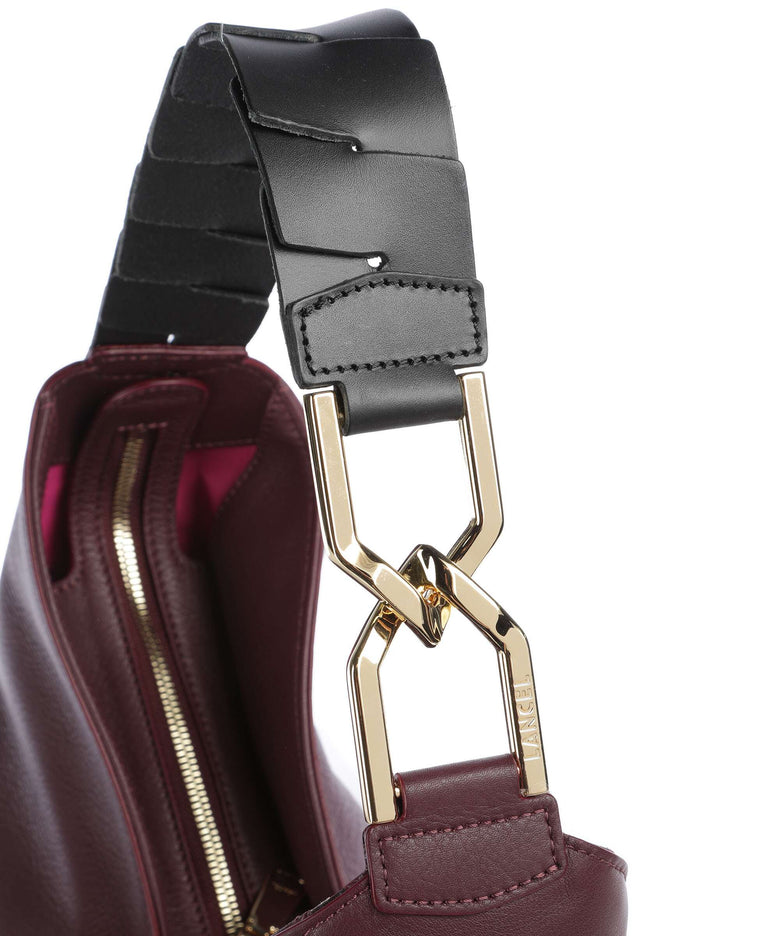 Lancel Pagode L Hobo bag cassis/black