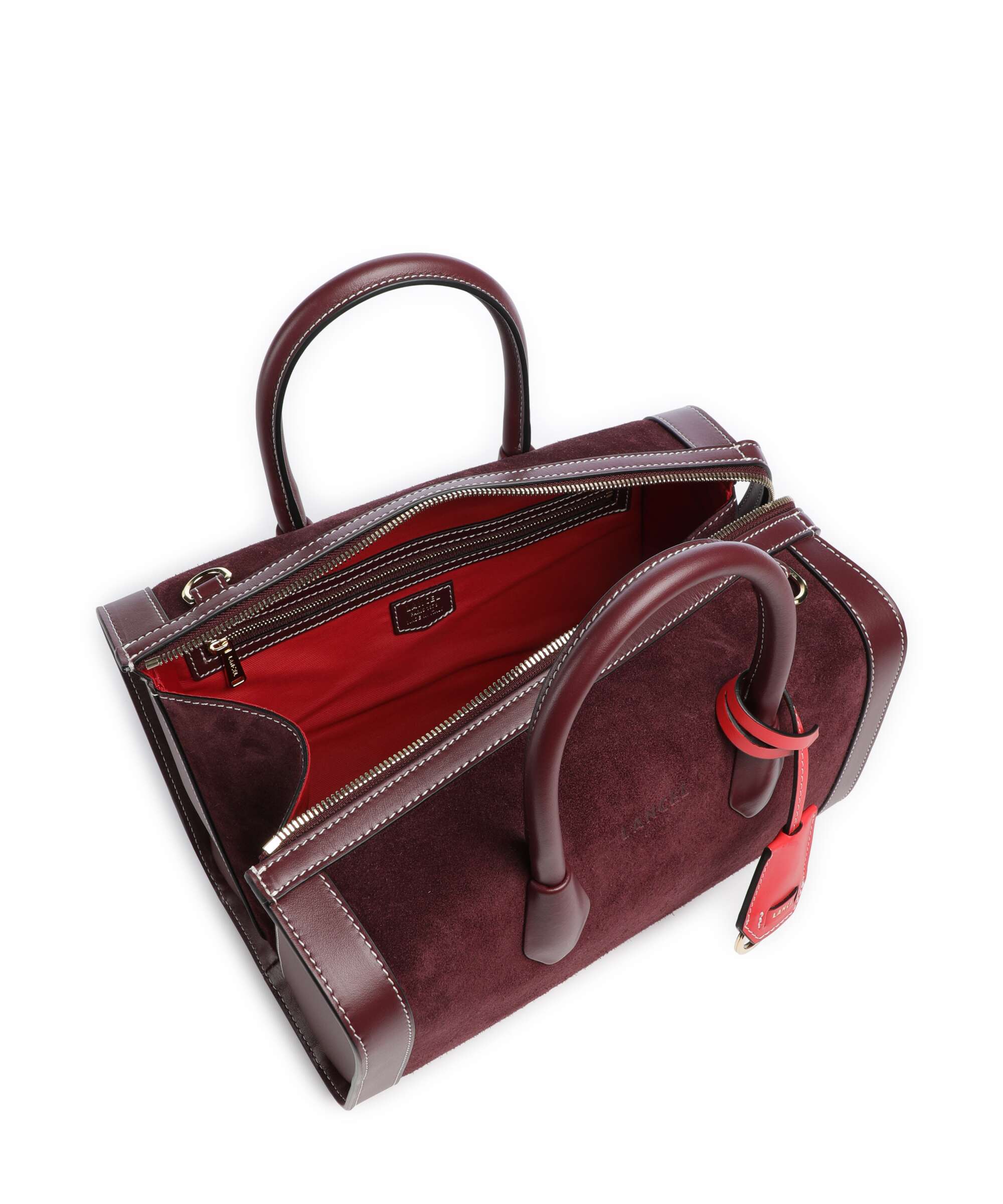 Lancel BCBG Bowling M Handbag cassis