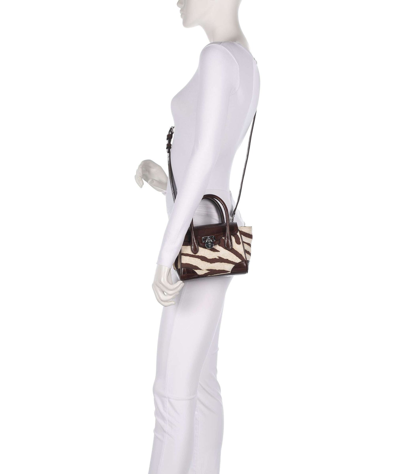 Lauren Ralph Lauren Tanner Small Handbag zebra/dark hickory