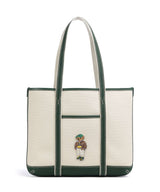 Polo Ralph Lauren Bear Fall Shopper taske ecru/northwest pine