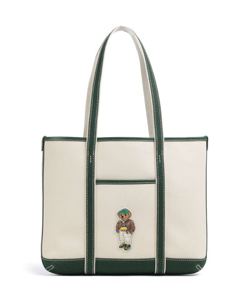 Polo Ralph Lauren Bear Fall Shopper taske ecru/northwest pine
