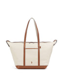 Polo Ralph Lauren Canvas Large Shopper taske ecru/cuoio