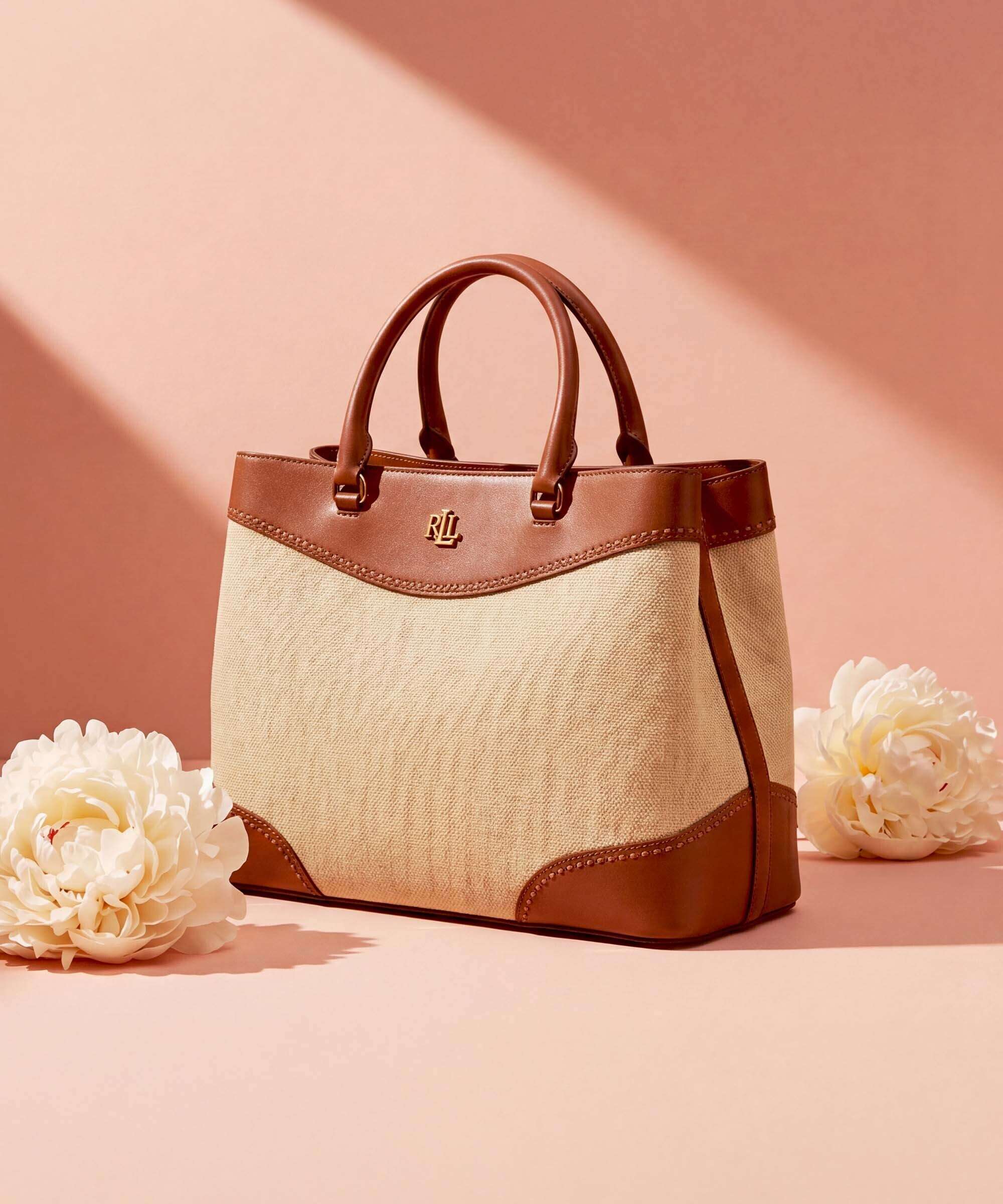 Lauren Ralph Lauren Marcy 36 Handbag dark natural/lauren tan