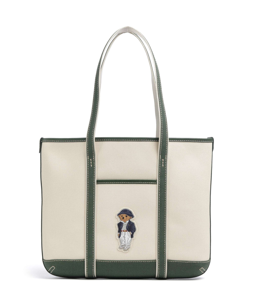 Polo Ralph Lauren Canvas Small Tote bag ecru/juniper