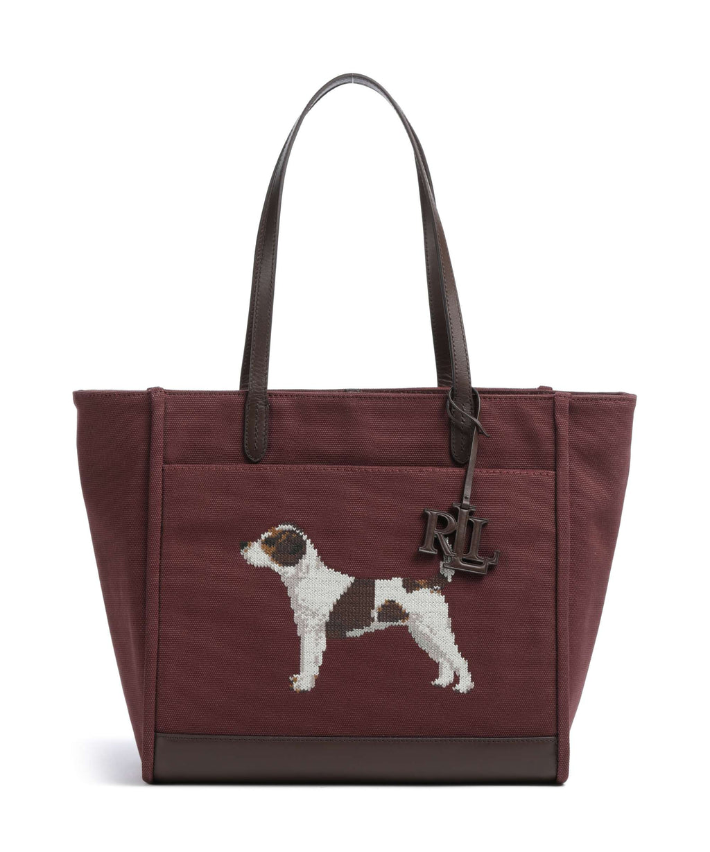 Lauren Ralph Lauren Cameryn Large Tote bag dark garnet/chestnut brown