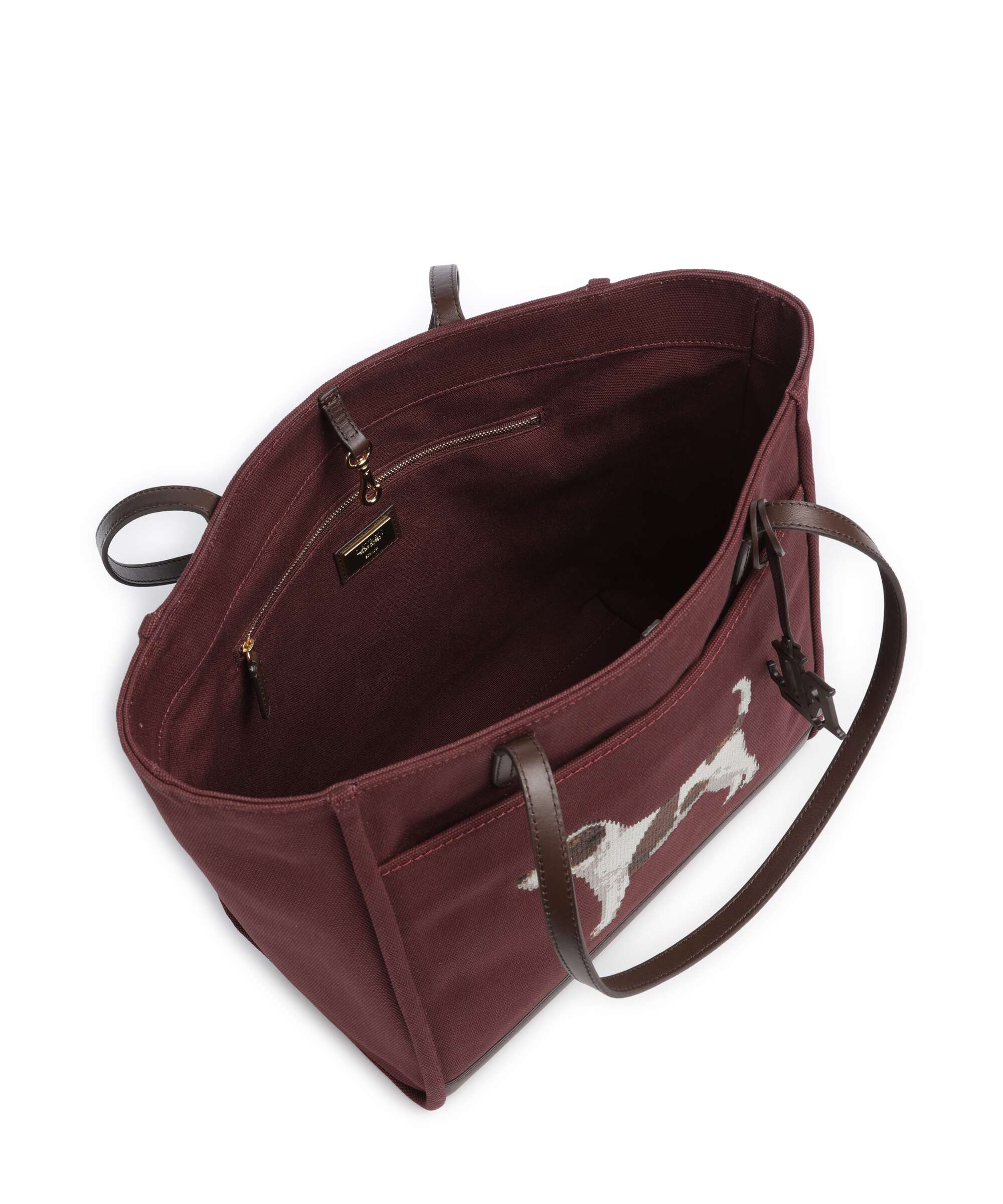 Lauren Ralph Lauren Cameryn Large Tote bag dark garnet/chestnut brown