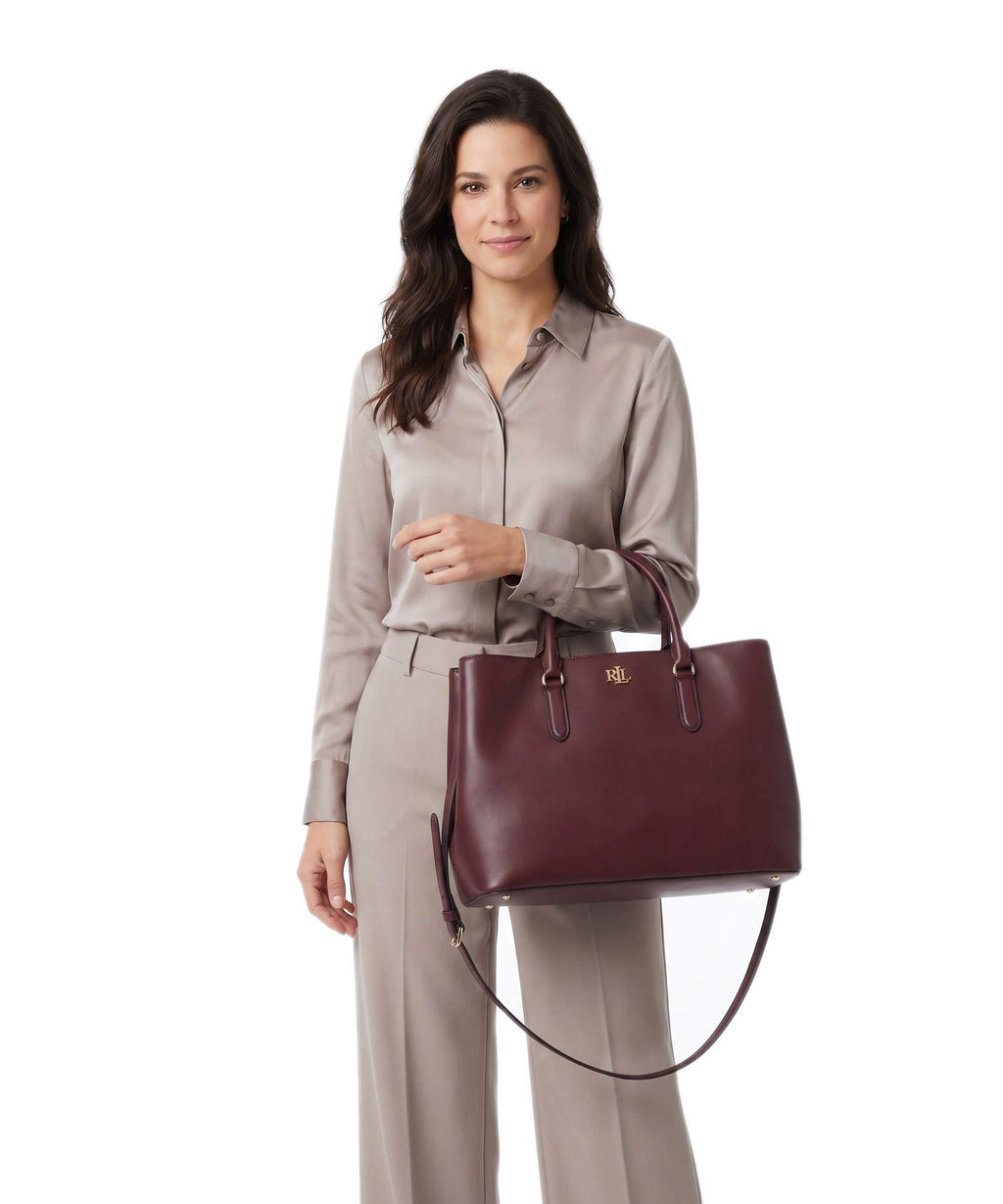 Lauren Ralph Lauren Marcy 36 Handbag dark garnet