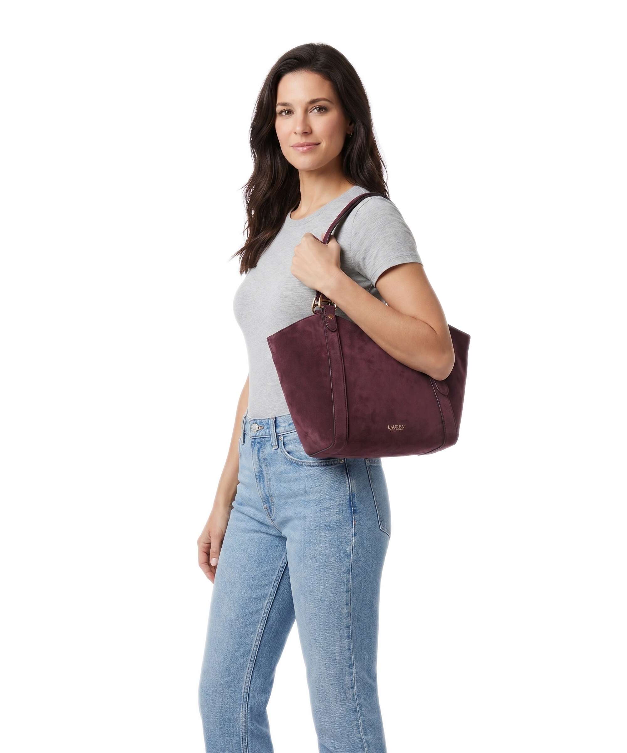 Lauren Ralph Lauren Tasha Small Tote bag dark garnet