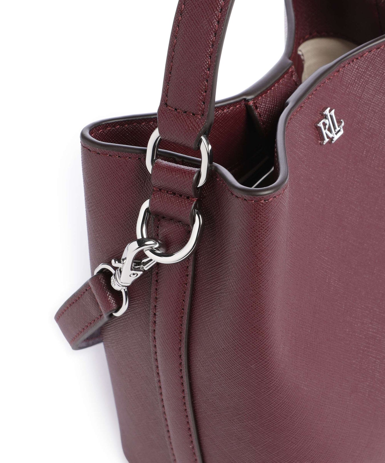Lauren Ralph Lauren Reese Small Bucket bag dark garnet