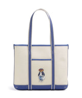 Polo Ralph Lauren Bear Spring Shopper taske ecru/ indigo sky