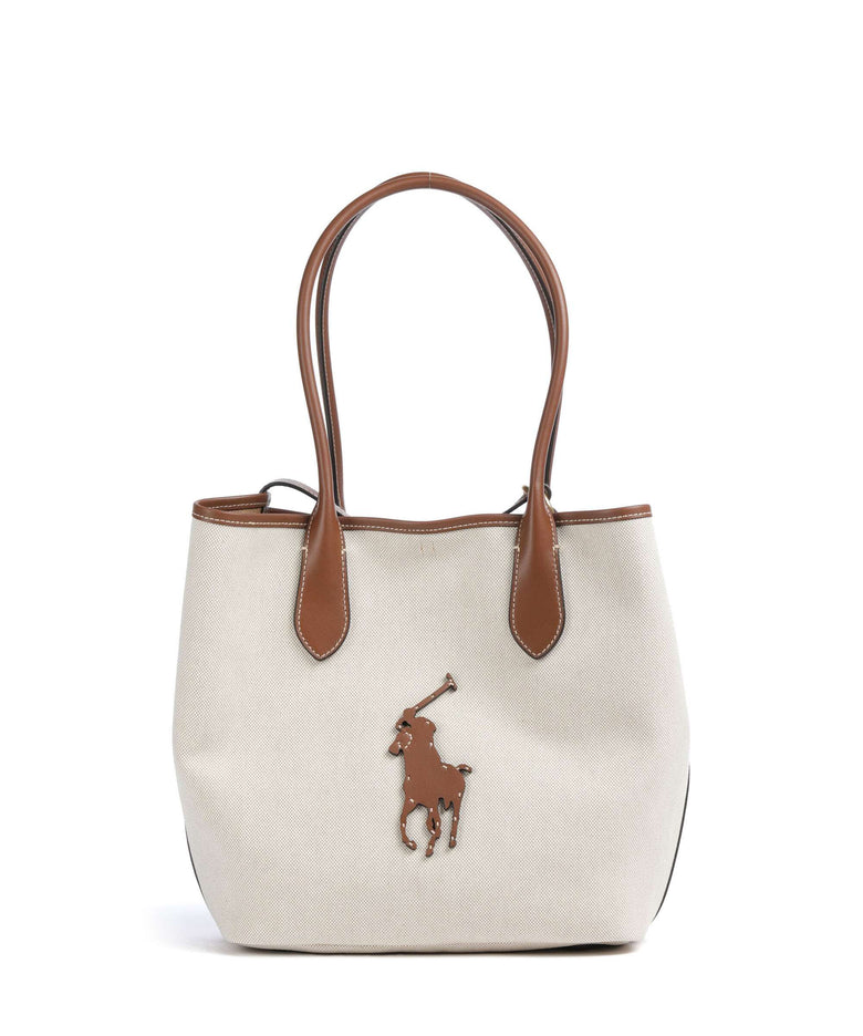 Polo Ralph Lauren Bellport Medium Tote bag natural/cuoio