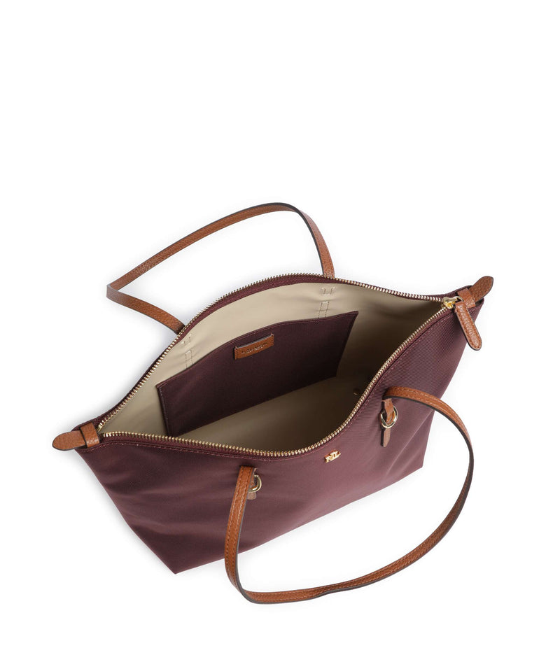 Lauren Ralph Lauren Keaton 26 Tote bag dark garnet/lauren tan