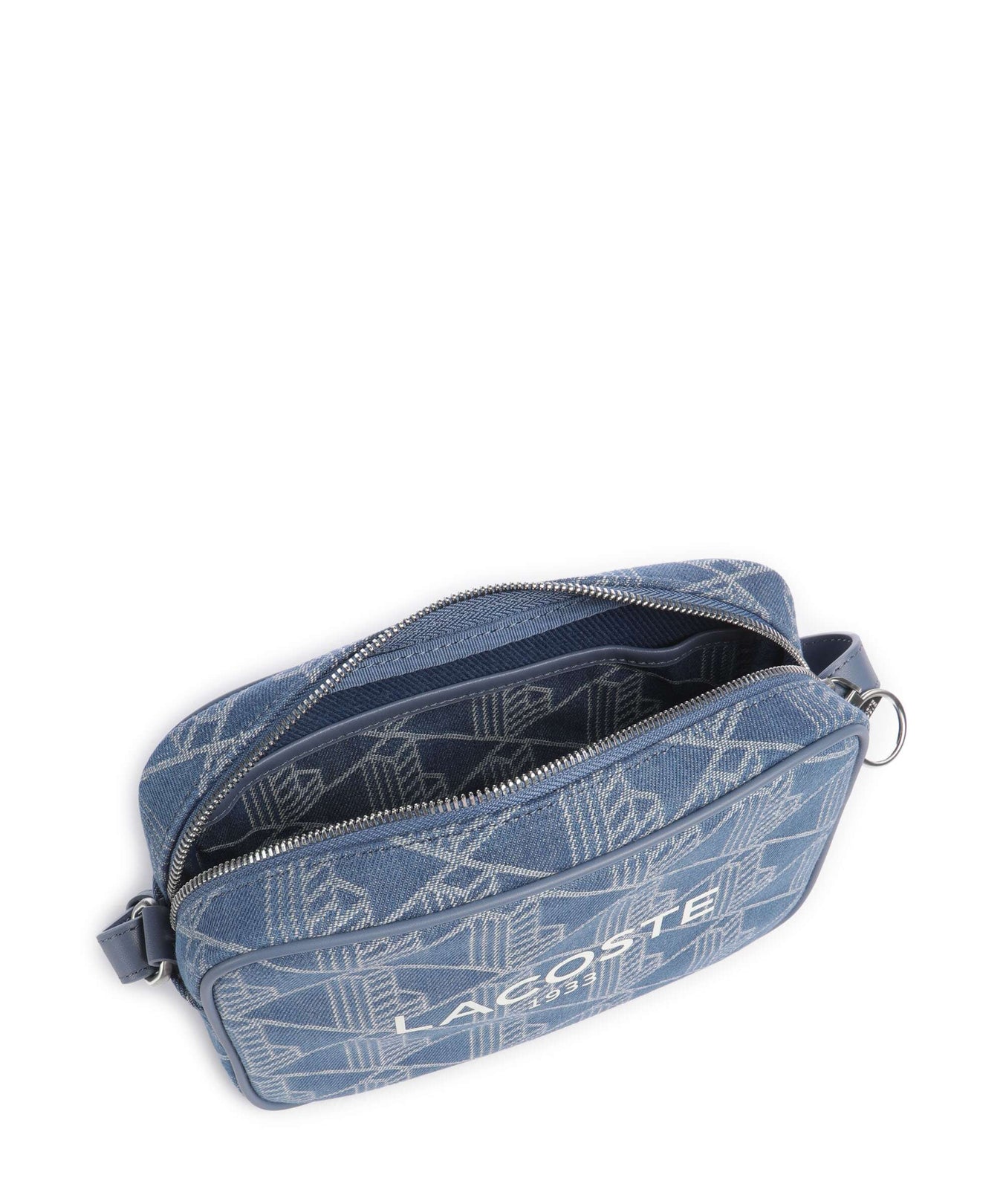 Lacoste Heritage Jacquard Crossbody bag denim