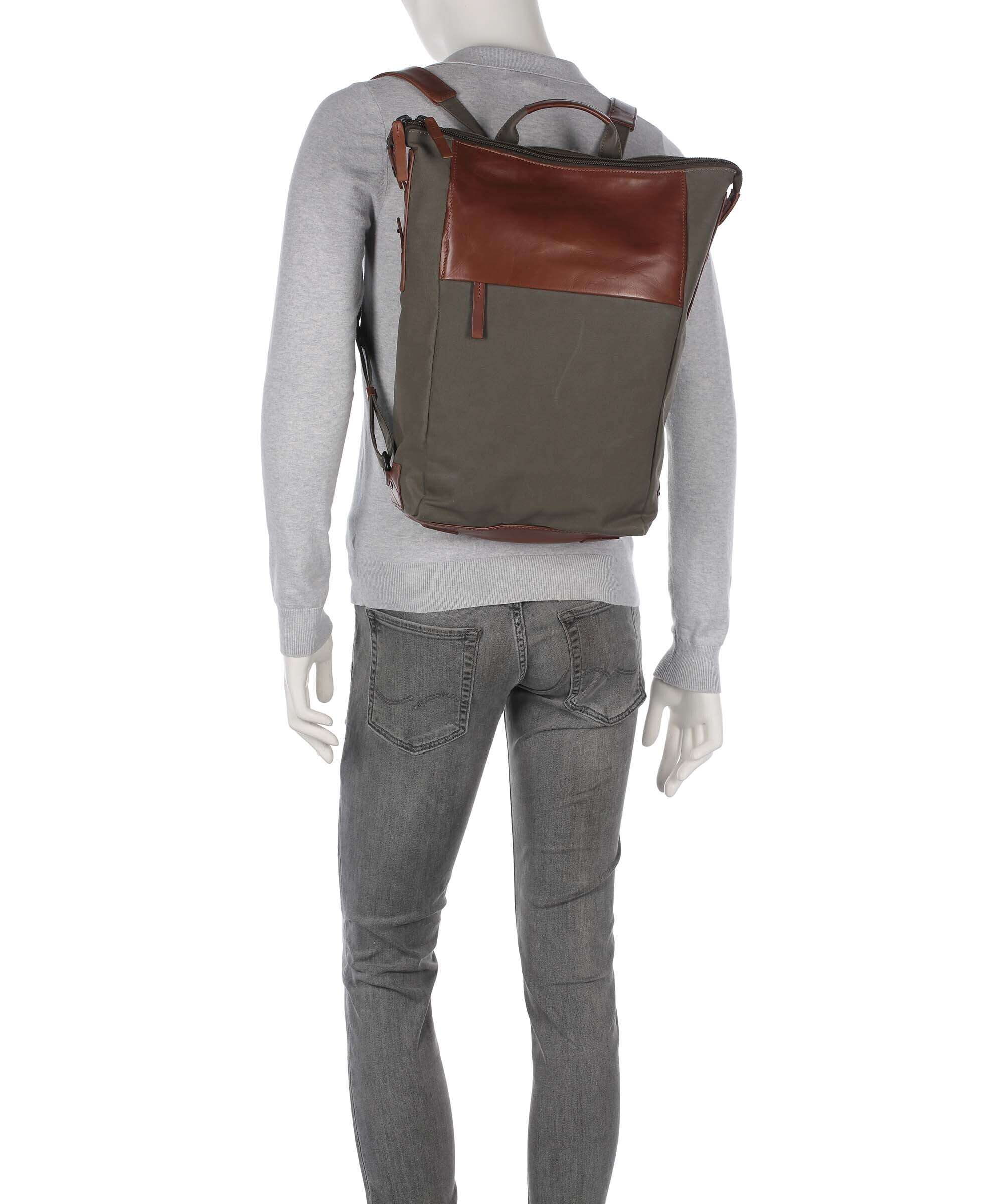 Harold's Wax Backpack khaki/braun