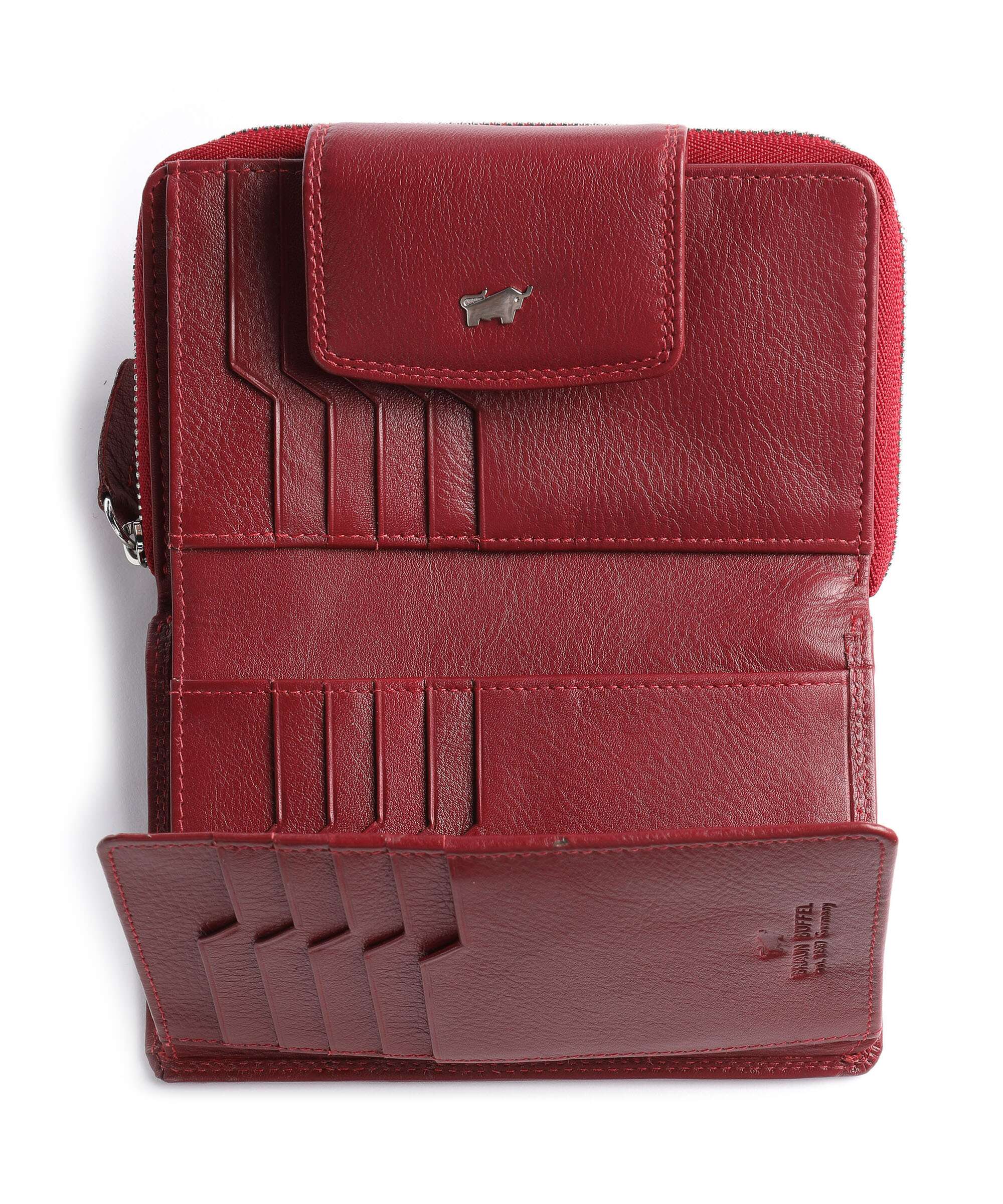 Braun Büffel Golf Secure Wallet rot