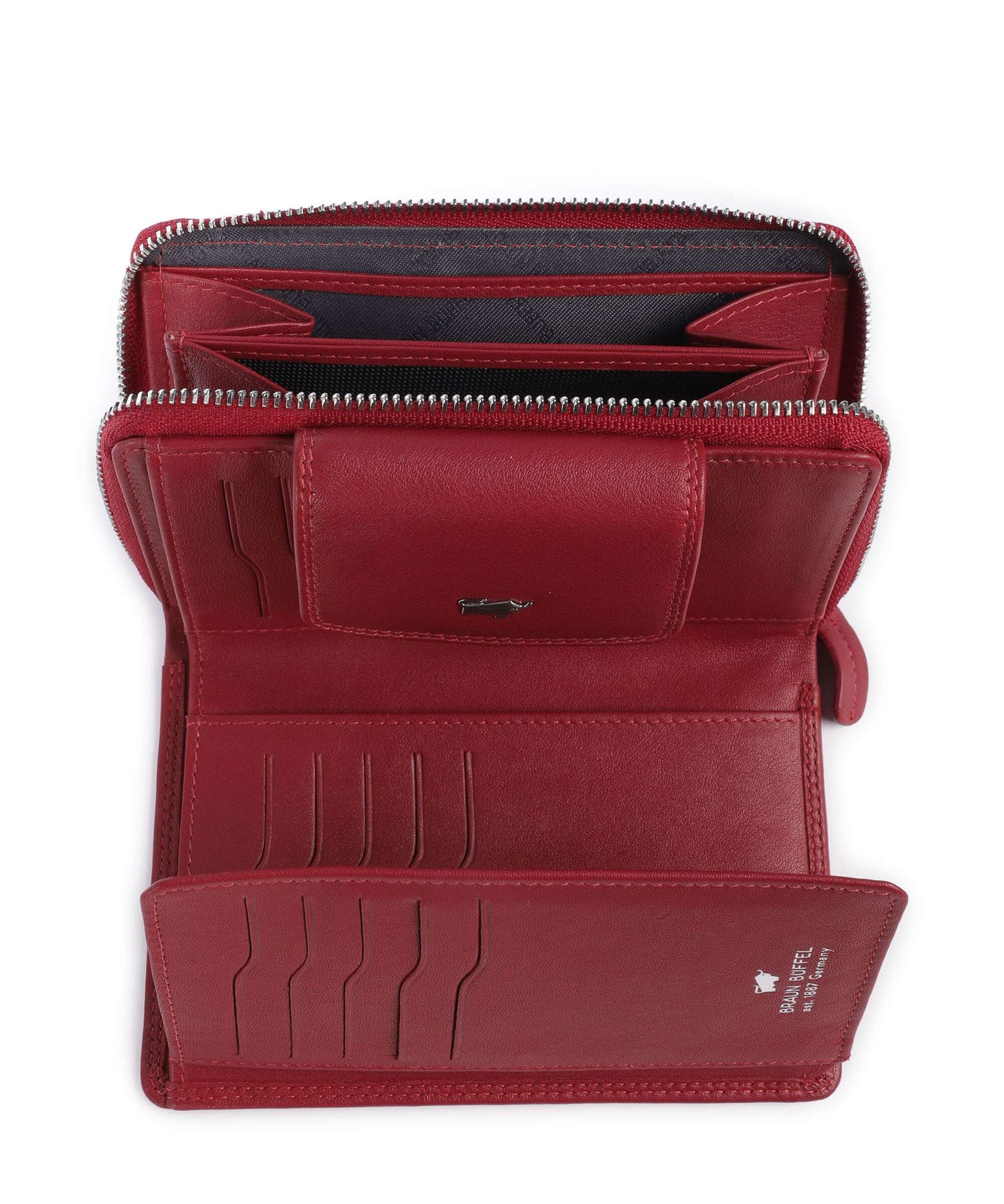 Braun Büffel Golf RFID Wallet rot