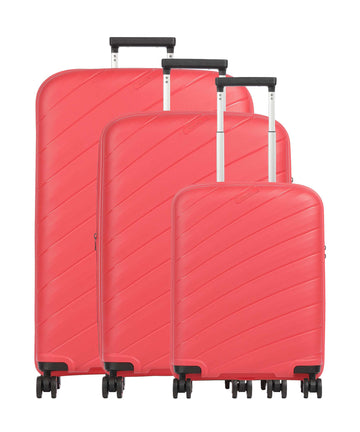 Travelite Burano Kuffertsæt (4 hjul) raspberry