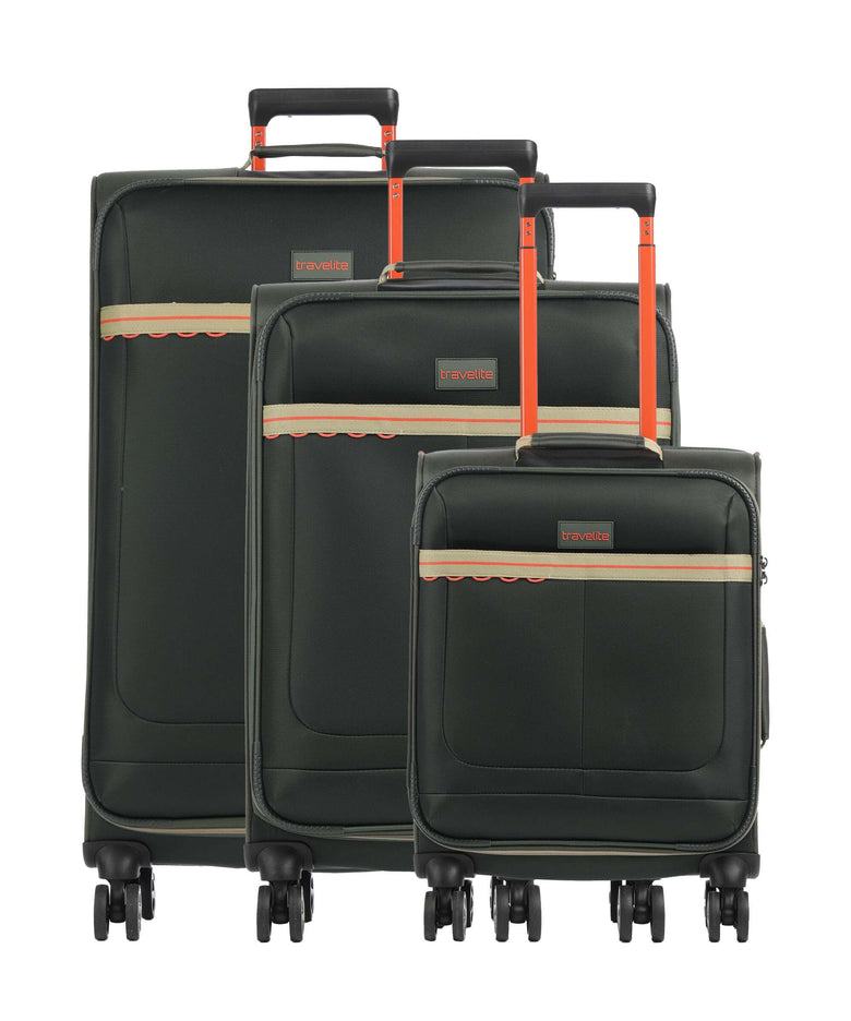 Travelite Color Craze Suitcase set (4 wheels) oliv