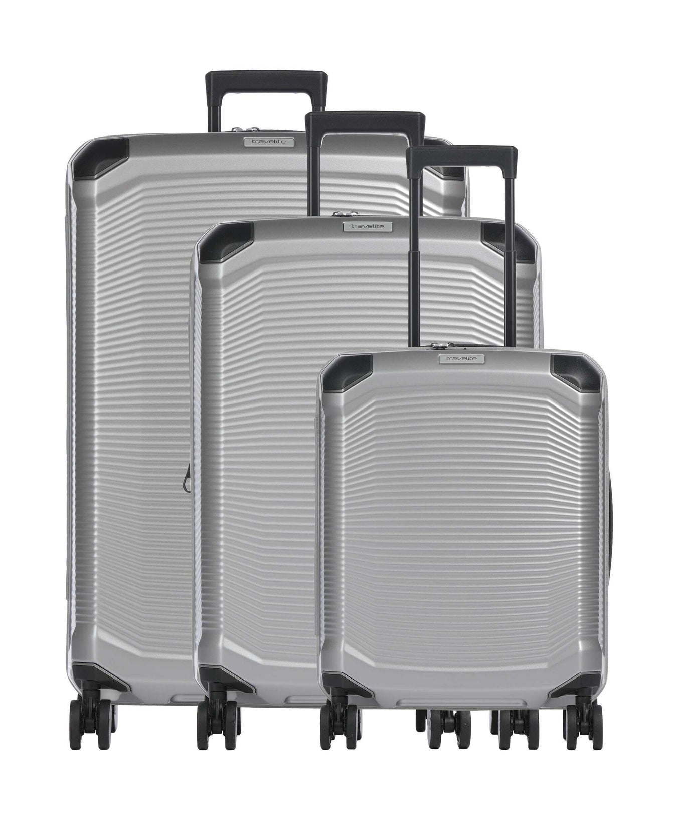Travelite Millenium Suitcase set (4 wheels) silver