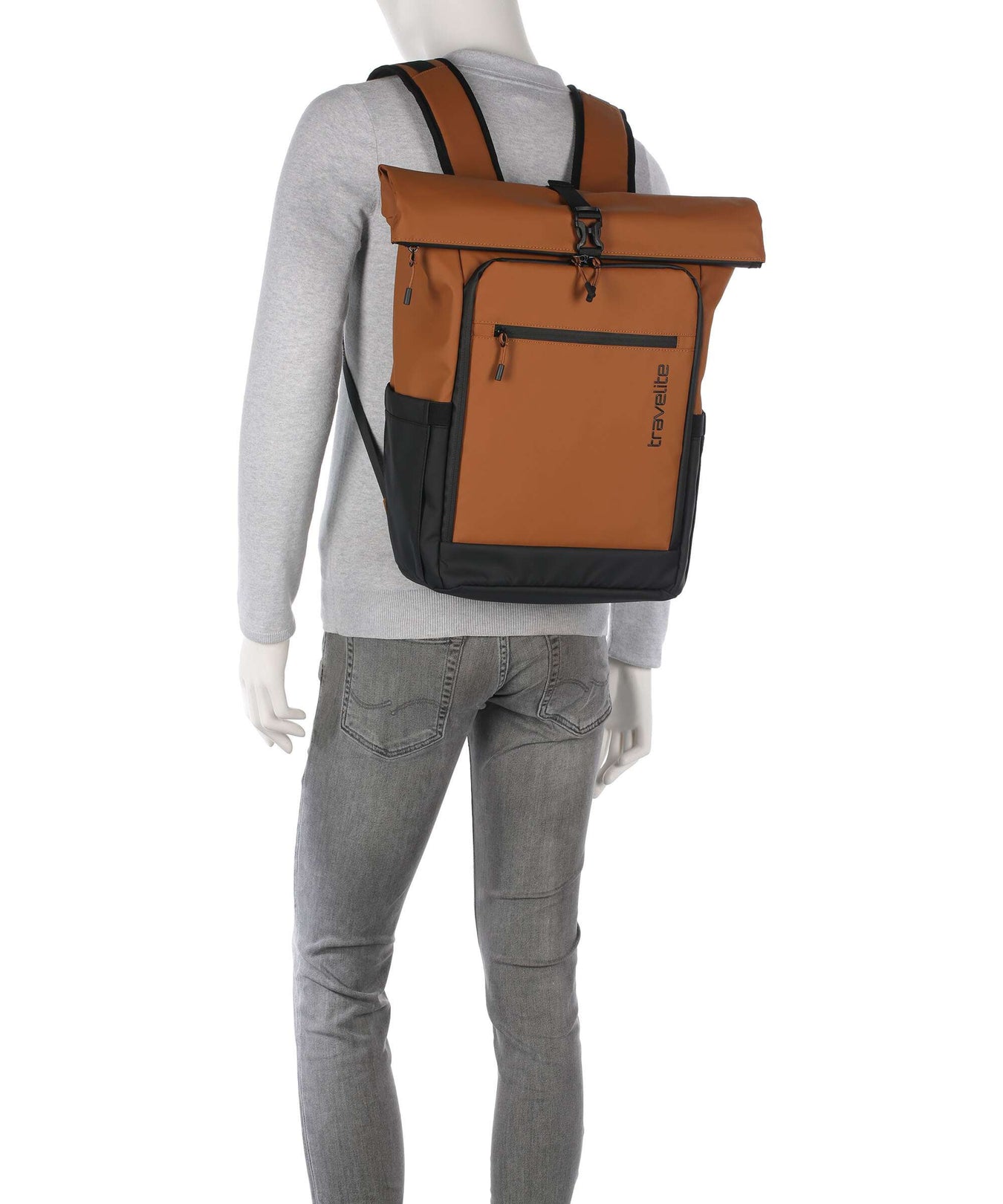 Travelite Briize M Rolltop backpack curry