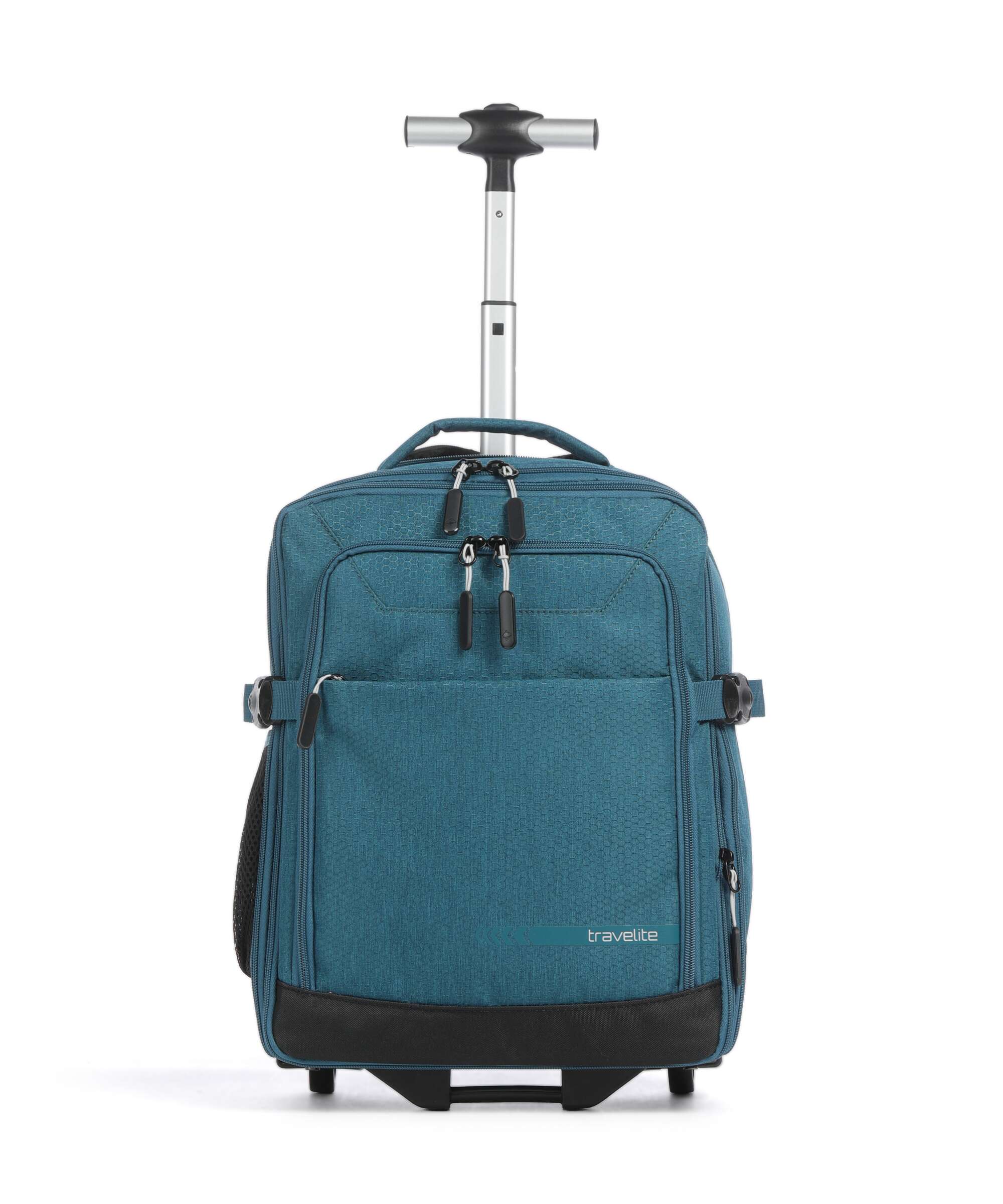 Travelite Kick Off Backpack with wheels petrol