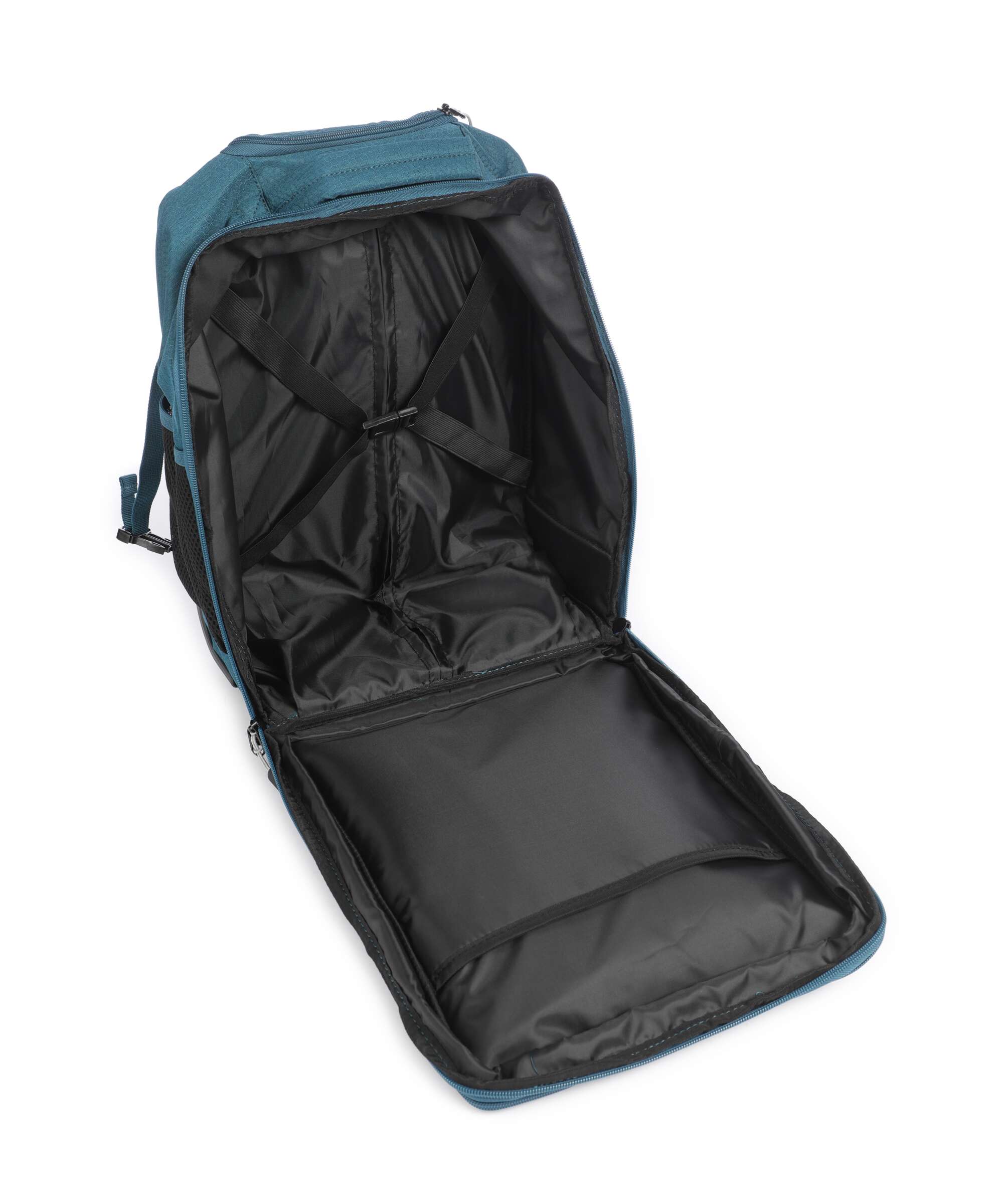 Travelite Kick Off Backpack with wheels petrol