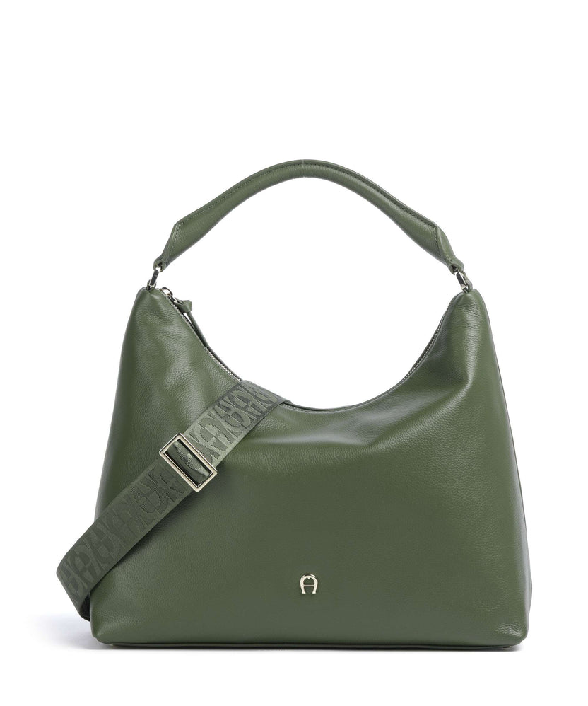 Aigner Zita M Hobo bag dark olive