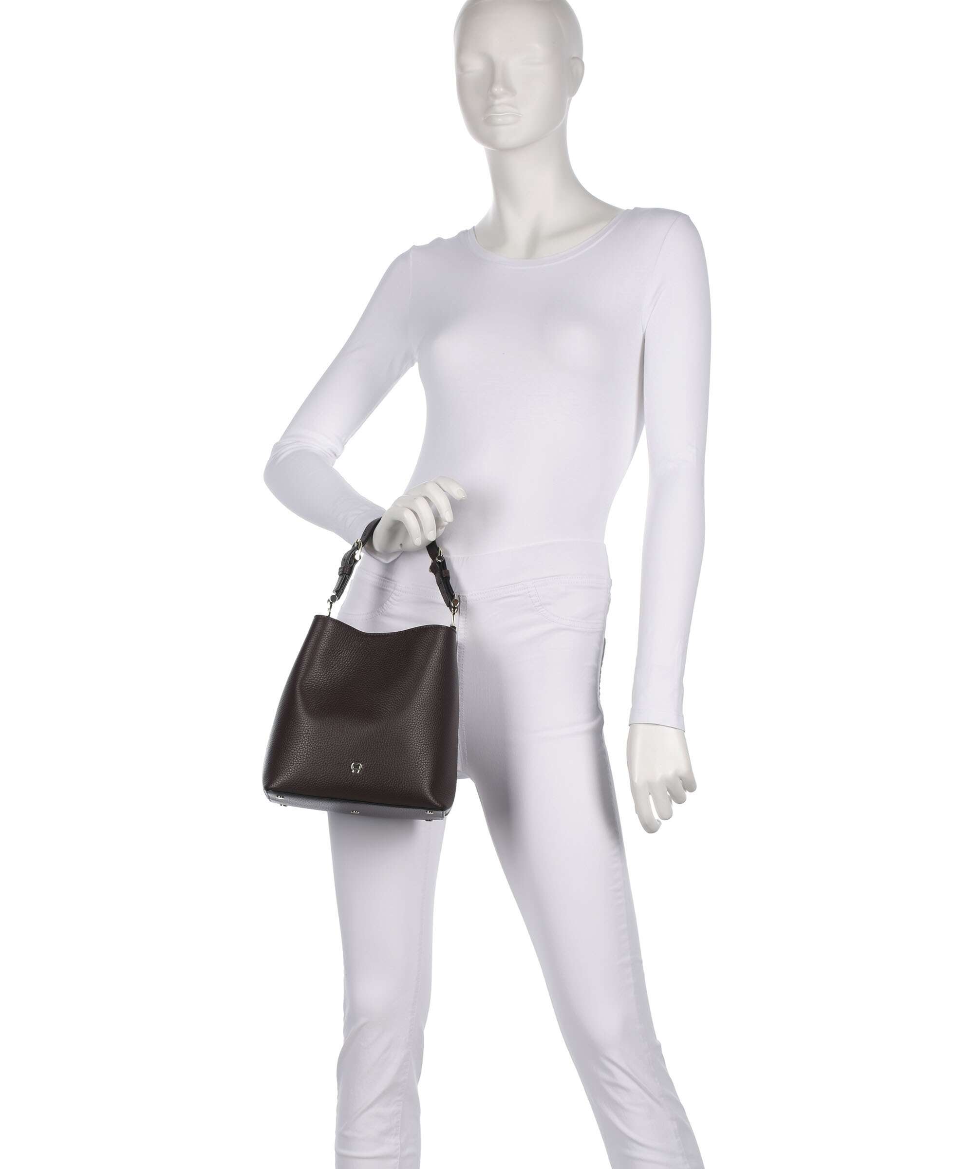 Aigner Delia S Bucket bag soil brown