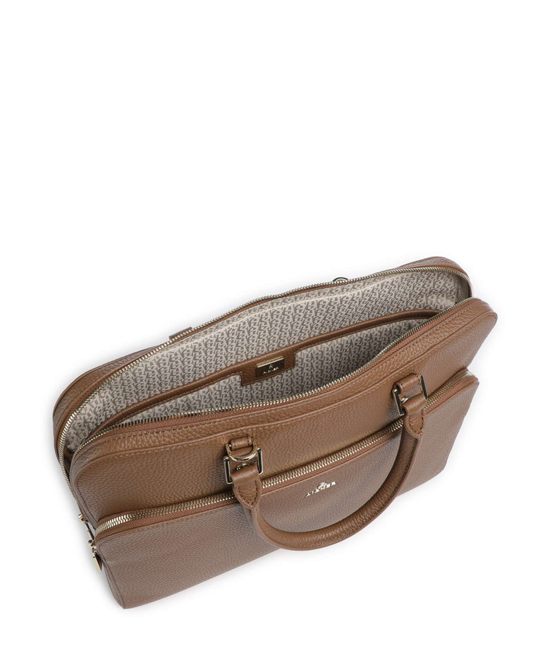 Aigner Ivy L Briefcase saddle brown