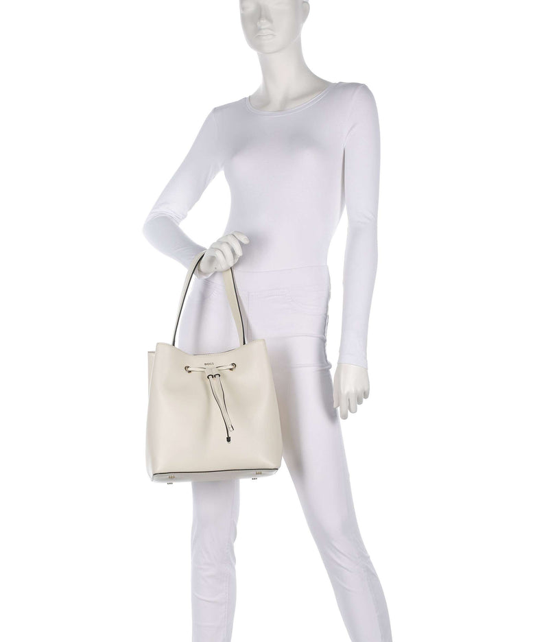 BOSS Sandy Bucket bag open white