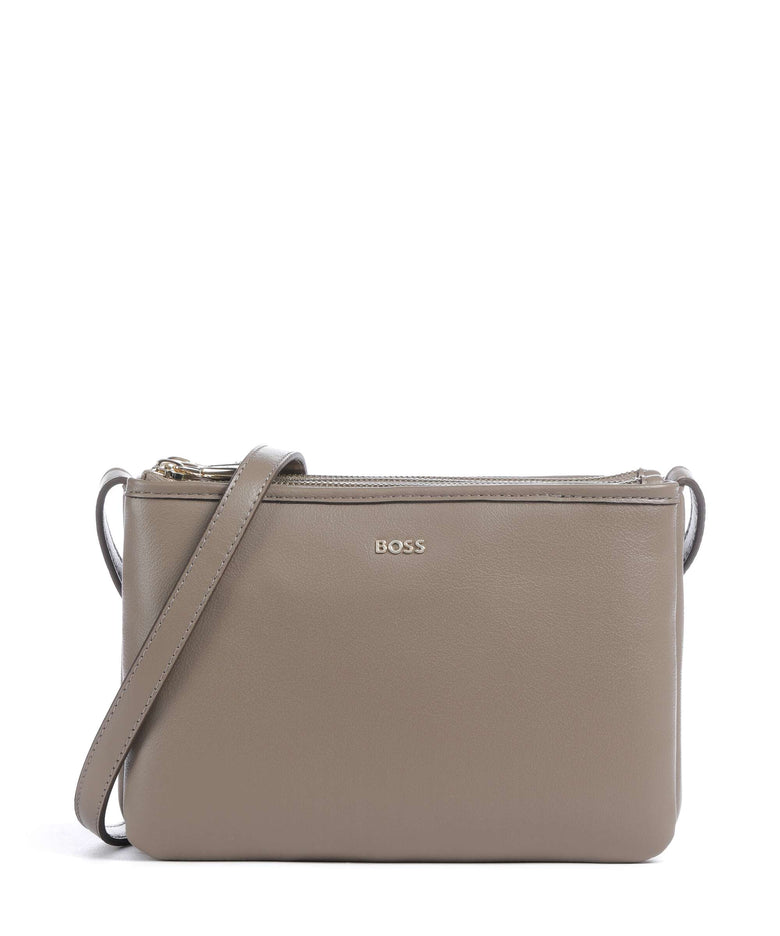 BOSS Sandy Trio Crossbody bag brown overflow