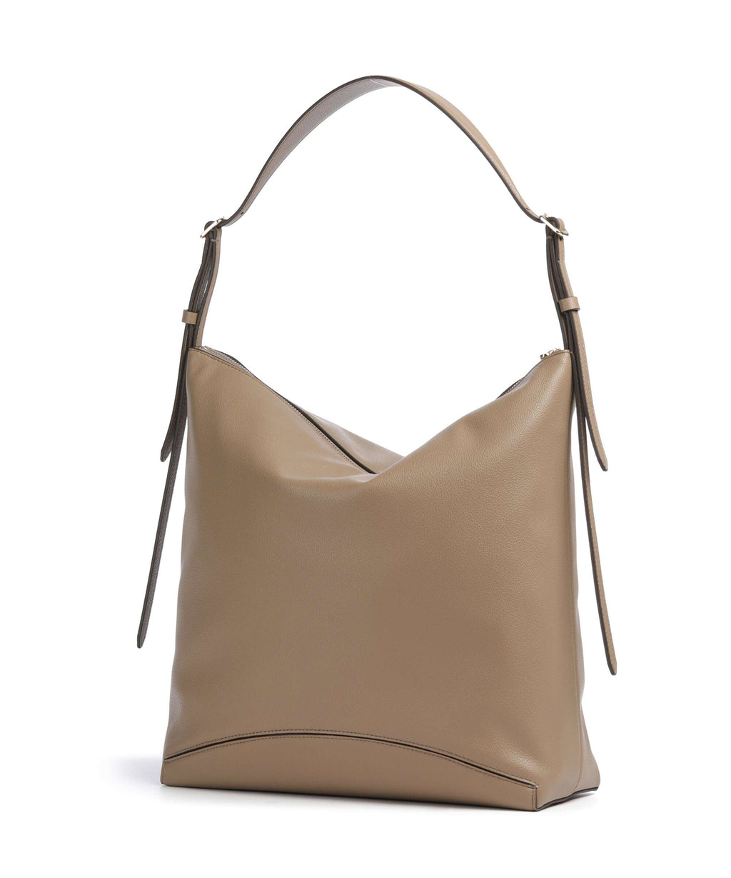 Hugo Lucya Hobo bag brown overflow