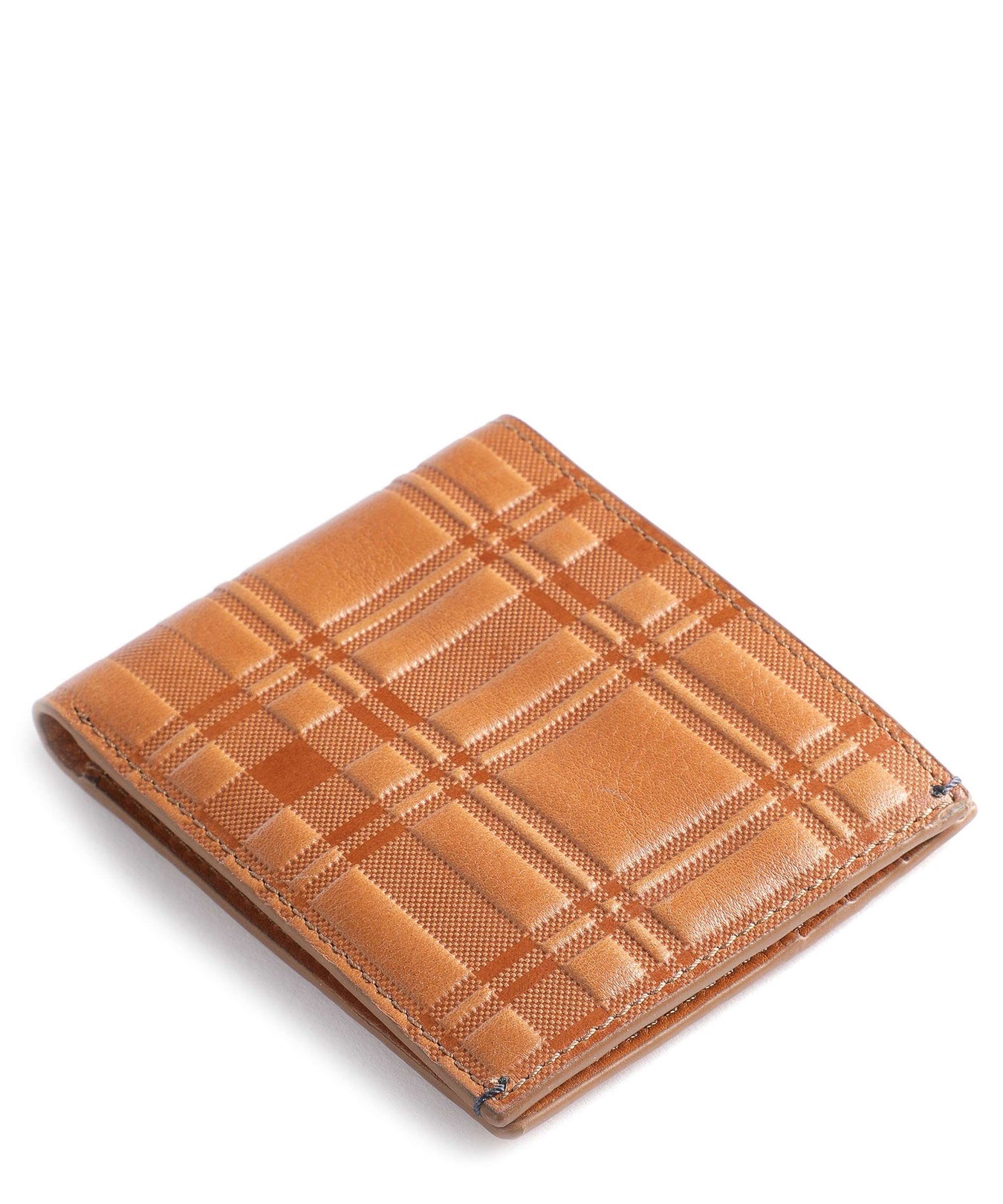 Fossil Bronson Bifold BRONSON Credit card holder camel plaid emboss