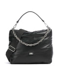 Abro Piuma Lucido Puffer Hobo bag black/nickel