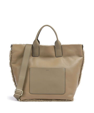 Abro Shearling Raquel Håndtaske siena