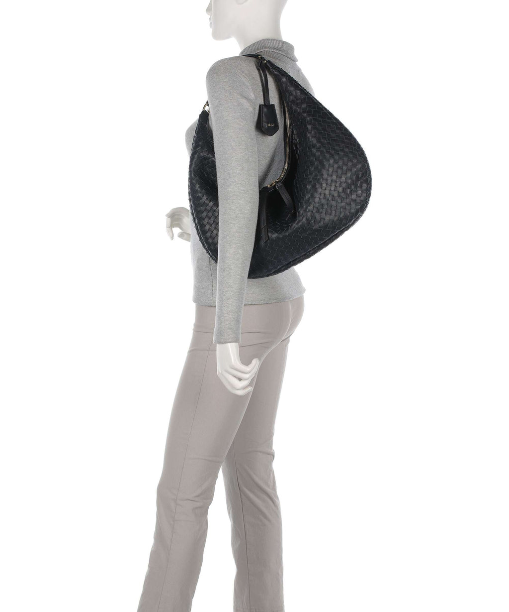 Abro Piuma Nana Hobo bag navy