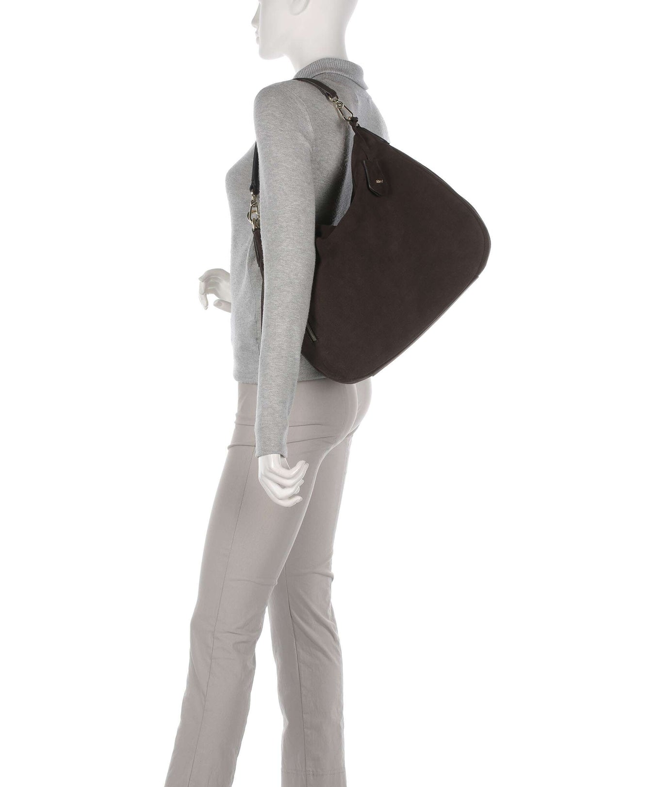 Abro Suede Juna Hobo bag brown