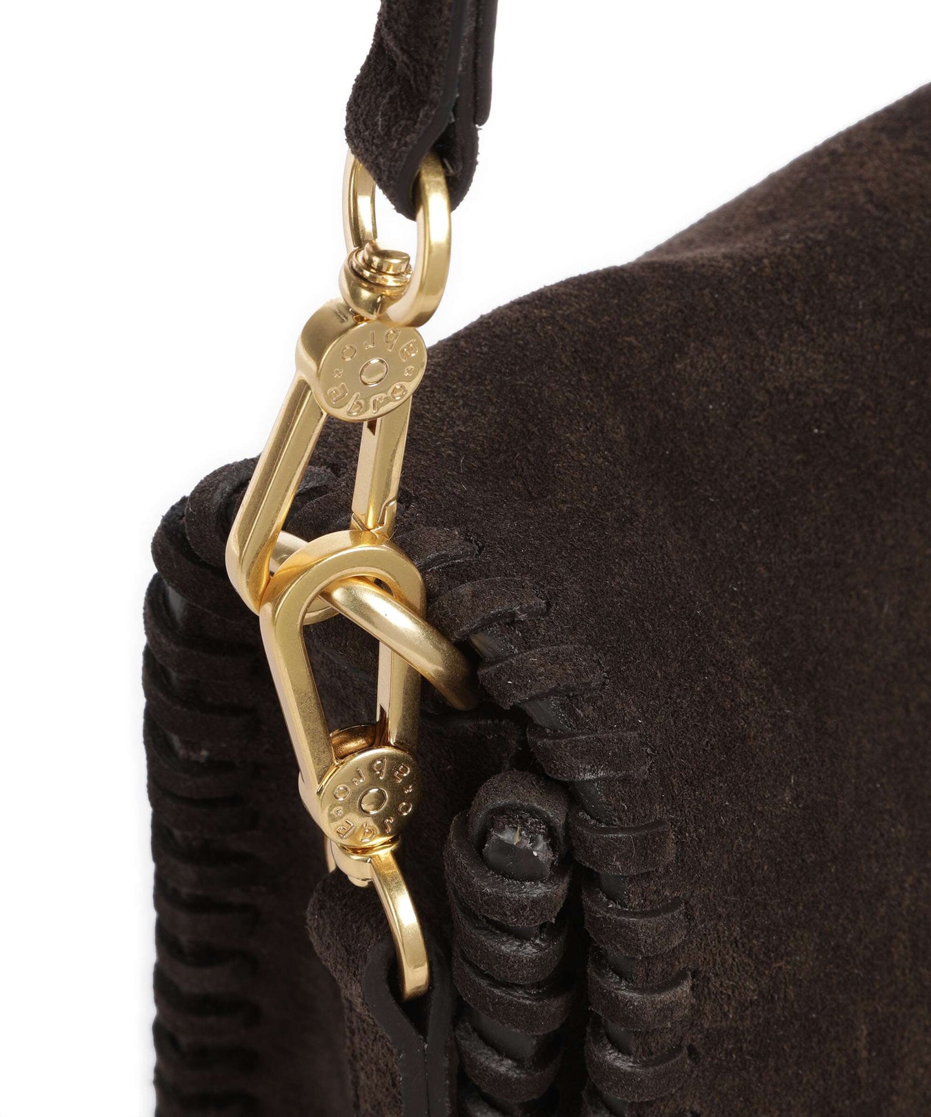 Abro Suede Temi Stitch Shoulder bag brown