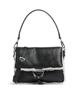 Abro Shearling Temi Skuldertaske black/white