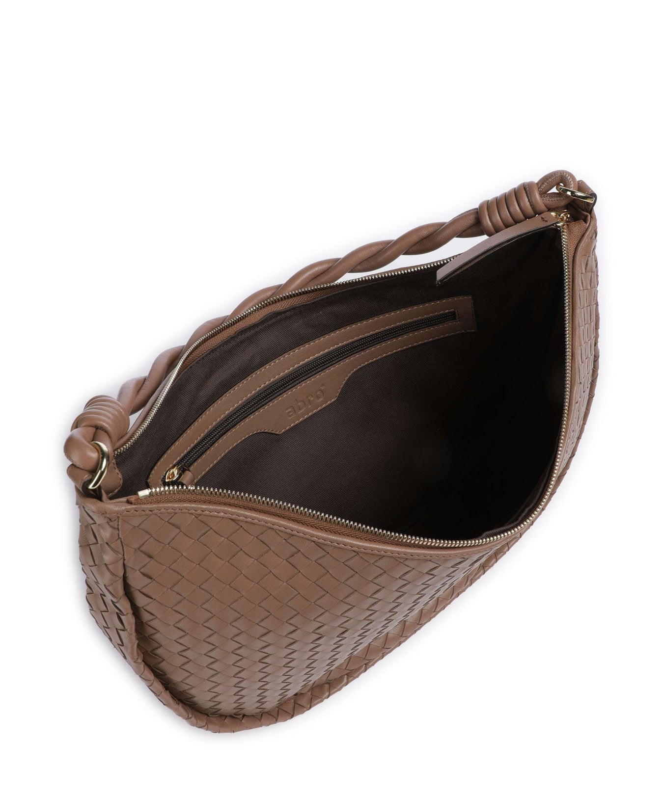 Abro Piuma Moon Hobo bag camel