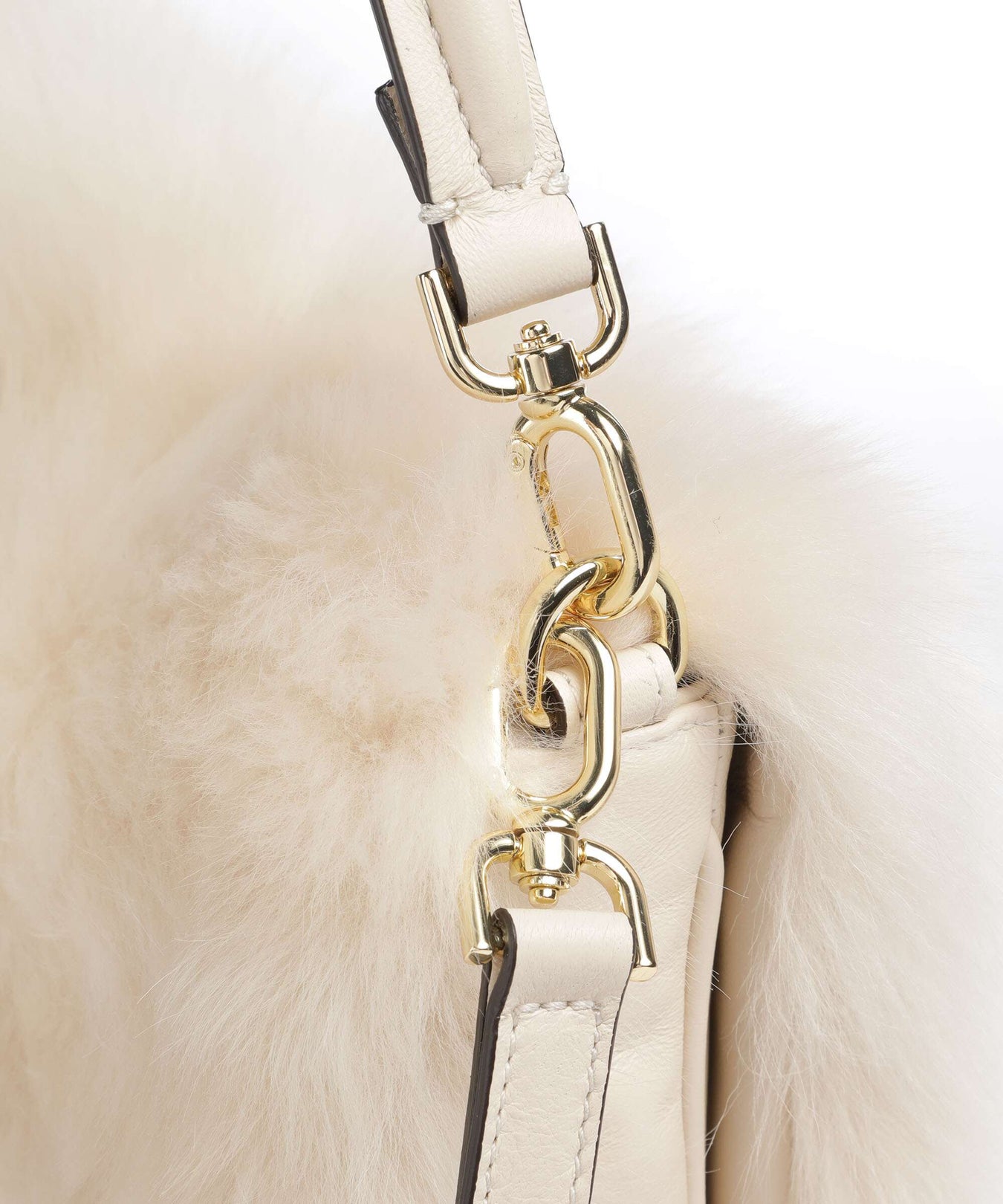 Abro Shearling Astor Shoulder bag beige