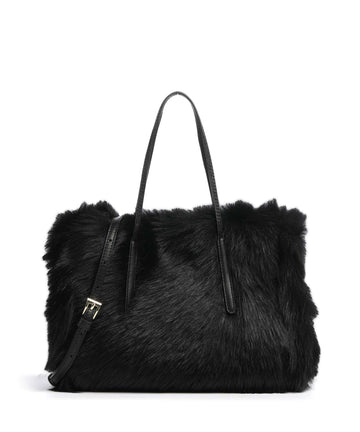 Abro Shearling Noelle Håndtaske black/gold